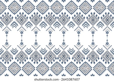 Navy and blue ethnic boho seamless pattern. Native American, Navajo pattern, tribal vector texture. Aztec ornament. Design for black ground Capet, curtains, blankets,Can be use in design for clothing.