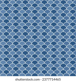 Navy blue fish scales pattern. fish scales pattern. fish scales seamless pattern. Decorative elements, clothing, paper wrapping, bathroom tiles, wall tiles, backdrop, background.