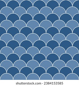 Navy blue fish scales pattern. fish scales pattern. fish scales seamless pattern. Decorative elements, clothing, paper wrapping, bathroom tiles, wall tiles, backdrop, background.