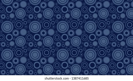 Navy Blue Geometric Circle Background Pattern