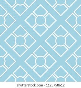 Navy blue geometric ornament. Seamless pattern for web, textile and wallpapers