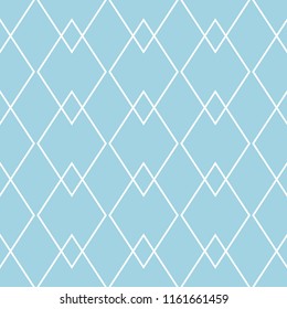 Navy blue geometric ornament. Seamless pattern for web, textile and wallpapers