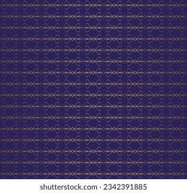 Navy Blue - Gold Muster, Stoff, Hintergrund