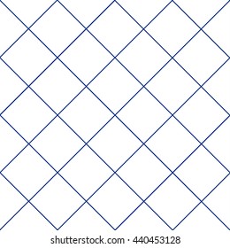 Navy Blue Grid White Diamond Background Vector Illustration