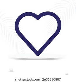 Um coração azul marinho é um símbolo de amor e afeto