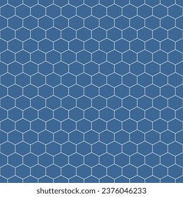 Navy blue honeycomb pattern. Honeycomb vector pattern. Honeycomb pattern.  Seamless geometric pattern for floor, wrapping paper, backdrop, background, gift card, decorating.