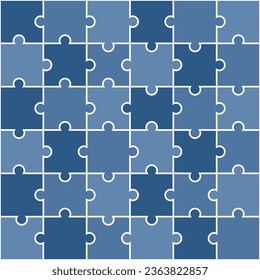 Navy blue jigsaw pattern. jigsaw line pattern. jigsaw seamless pattern. Decorative elements, clothing, paper wrapping, bathroom tiles, wall tiles, backdrop, background.