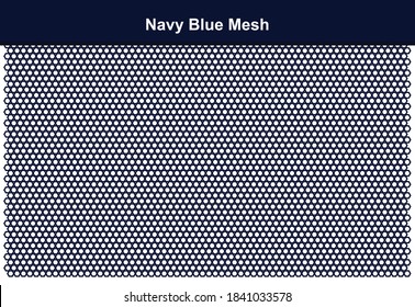 Navy Blue Mesh-Net Seamless Pattern Vector