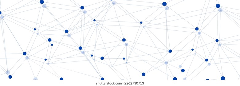 Navy blue network. Abstract connection on white background. Network technology background with dots and lines for desktop. Ai system background. Abstract concept. Line background, network technology