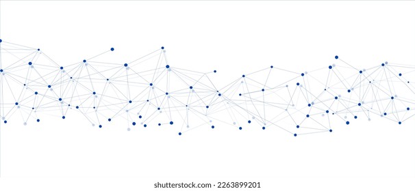 Navy blue network. Abstract connection on white background. Network technology background with dots and lines for desktop. Ai system background. Abstract concept. Line background, network technology