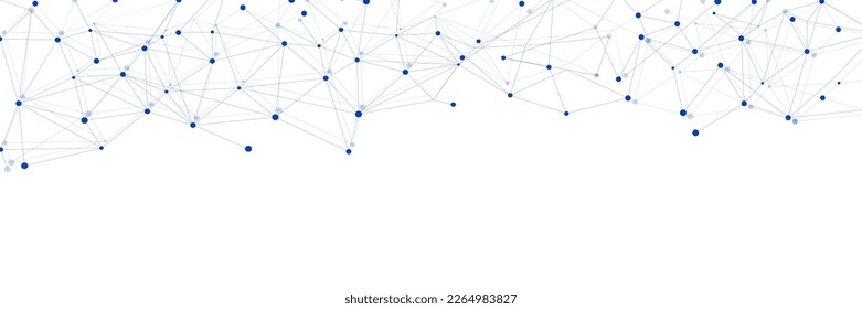 Navy Netzwerk. Abstrakte Verbindung auf weißem Hintergrund. Netzwerk-Technologie-Hintergrund mit Punkten und Linien für Desktop. Ai-Systemhintergrund. Abstraktes Konzept. Zeilenhintergrund, Netztechnologie