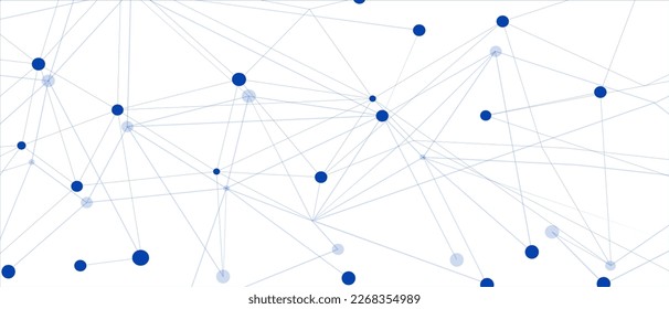 Navy blue network. Abstract connection on white background. Network technology background with dots and lines for desktop. Ai system background. Abstract concept. Line background, network technology