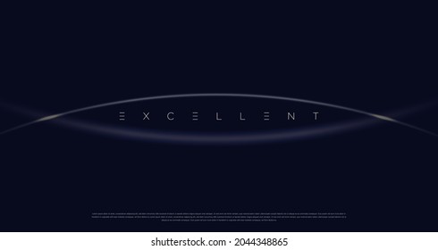 Navy blue premium abstract background with luxury dark golden lines, stripes, circles and random geometric shapes. Modern elegant background for poster, banner, wallpaper and exclusive design concepts