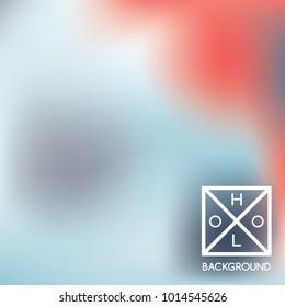Navy blue and red background. Iridescent cover.  Abstract neon colors foil.  Trendy creative vector cosmic gradient. Mesh blue foil.  Creative neon template for banner. Iridescent print.
