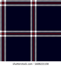 Navy Blue, Red and White modern tartan plaid Scottish seamless pattern.Texture from tartan, plaid, tablecloths, clothes, shirts, dresses, paper, bedding, blankets and other textile products.