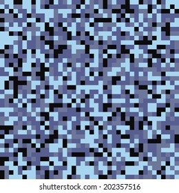 Navy Blue seamless digital camo pattern vector