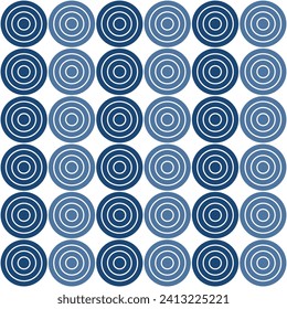 Navy blue shade circle pattern. Circle vector seamless pattern. Decorative element, wrapping paper, wall tiles, floor tiles, bathroom tiles.	