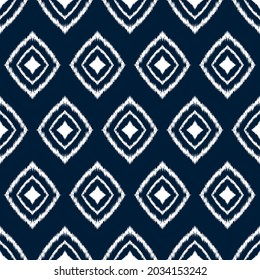 Navy blue Shibori Native Fabric Seamless Pattern,Thai Native fabric,Royal pattern,Seamless pattern,geometric traditional design pattern for paper,wallpaper,wrapping,gift,vectors,carpet ,minimal style