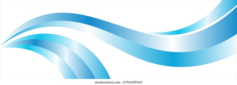 Navy Blue, Skyblue and white abstract wavy background vector illustration isolated design for banners and posters