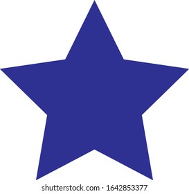 navy blue star shape on white background