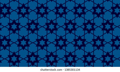 Navy Blue Stars Pattern Design