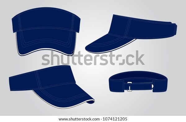 navy visor cap