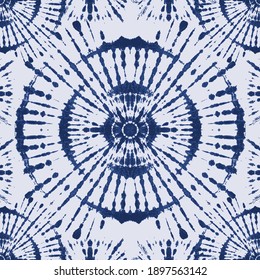 Navy Blue Tie Dye Seamless Pattern Background