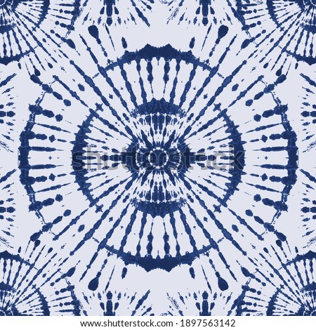 Navy blue Tie Dye Seamless Pattern Background