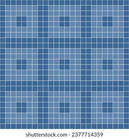 Navy-blauer Fliesenhintergrund, Mosaik-Fliesenhintergrund, Kachelhintergrund, Nahtloses Muster, Mosaikfliesen, Textur oder Hintergrund. Badewanne, Fliesen, Swimmingpool.