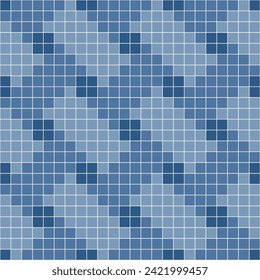 Navy blue tile background, Mosaic tile background, Tile background, Seamless pattern, Mosaic seamless pattern, Mosaic tiles texture or background. Bathroom wall tiles, swimming pool tiles.