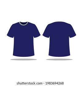Navy Blue Tshirt Mockup Template Vector Design