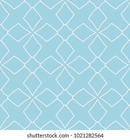 Navy blue and white geometric ornament. Seamless pattern for web, textile and wallpapers