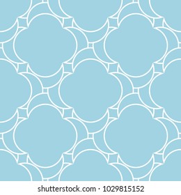 Navy blue and white geometric ornament. Seamless pattern for web, textile and wallpapers