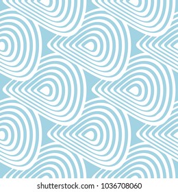 Navy blue and white geometric ornament. Seamless pattern for web, textile and wallpapers