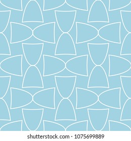 Navy blue and white geometric ornament. Seamless pattern for web, textile and wallpapers