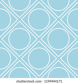 Navy blue and white geometric ornament. Seamless pattern for web, textile and wallpapers