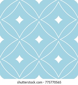 Navy blue and white geometric ornament. Seamless pattern for web, textile and wallpapers