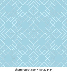 Navy blue and white geometric ornament. Seamless pattern for web, textile and wallpapers