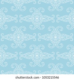 Navy blue and white geometric seamless pattern for web, textile and wallpapers