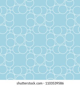 Navy blue and white geometric seamless pattern for web, textile and wallpapers