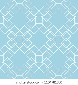 Navy blue and white geometric seamless pattern for web, textile and wallpapers
