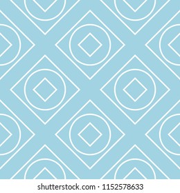 Navy blue and white geometric seamless pattern for web, textile and wallpapers