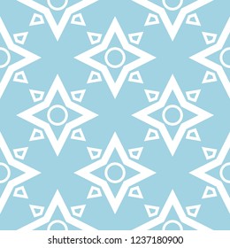 Navy blue and white geometric seamless pattern for web, textile and wallpapers