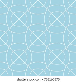 Navy blue and white geometric seamless pattern for web, textile and wallpapers