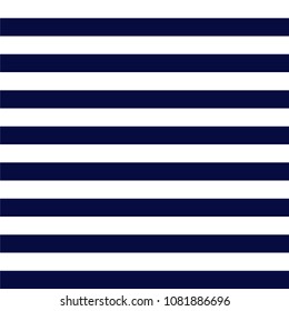 Navy Blue and White Stripes Seamless Pattern - Horizontal navy blue and white stripes seamless pattern