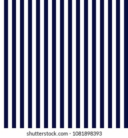 Navy Blue and White Stripes Seamless Pattern - Narrow vertical navy blue and white stripes seamless pattern