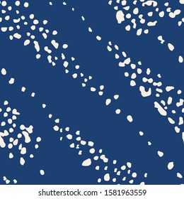 Navy Blue and White Vector seamless check pattern. Allover pattern. Ink grunge grid. Hand drawn seamless check pattern. Graphic background with ethnic tartan. Seamless check pattern background.