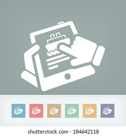 Navy booking icon