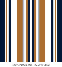 Navy Brown Vertical Stripe Seamless Pattern Classic Elegant Lines