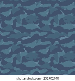 Navy camouflage. Seamless vector pattern.